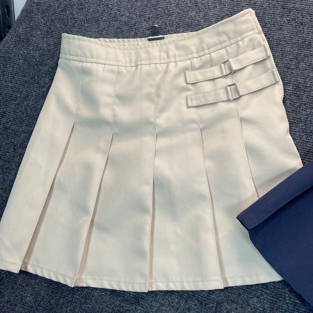 (4) French Toast Pleated Scooter Skirt Kids 10 Navy Khaki School Uniform Bundle - Picture 3 of 7